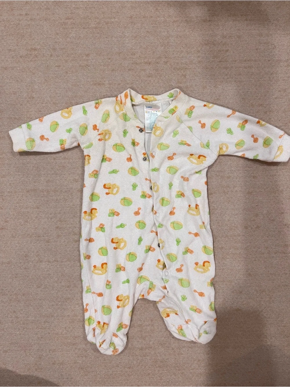 Baby 3 Piece Bundle of 3 Onesies in Size 3 Months Footed Onesies Cozy Bundle